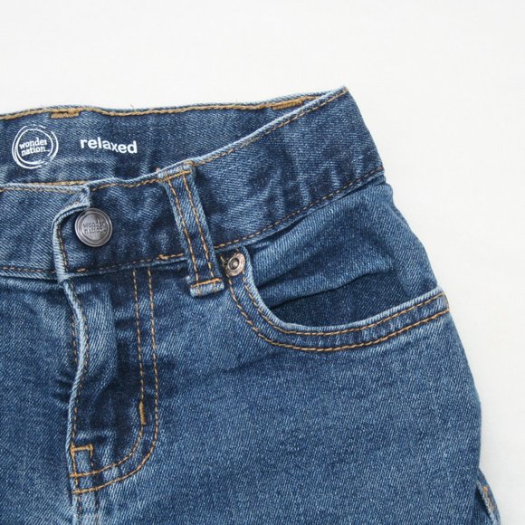 BOYS 7 SLIM WAIST BLUE JEANS RELAXED FIT NICE CONDITION POCKETS ADJUSTABLE WAIST - Picture 6 of 16